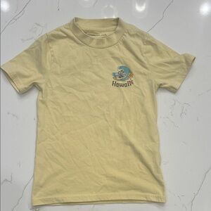 Abercrombie & Fitch Pale Yellow Hawaii Wave Graphic Tee